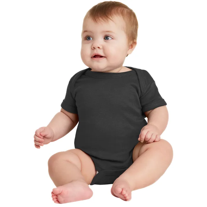 Funny Back Pain In This Area (On Back) Back Print Baby Bodysuit