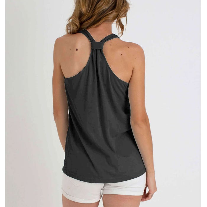 Together We Can End The Dramala And The Traumala Women's Knotted Racerback Tank