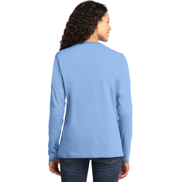 In November We Wear Blue Ribbon Diabetes Awareness Ladies Long Sleeve Shirt