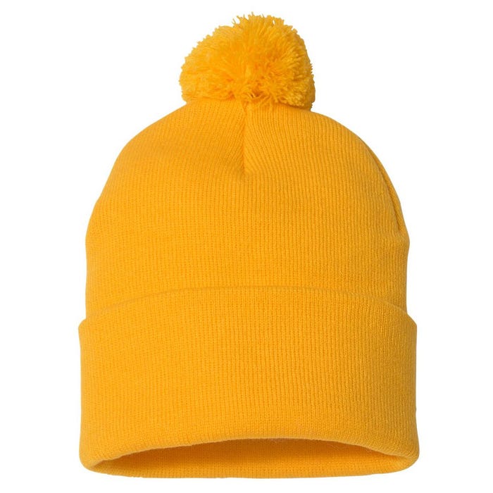 In My Moo Deng Era  Moo Deng Lover Pom Pom 12in Knit Beanie