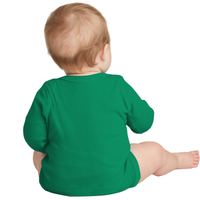 Easily Distracted By Ducks Funny St Patrick Day Baby Long Sleeve Bodysuit