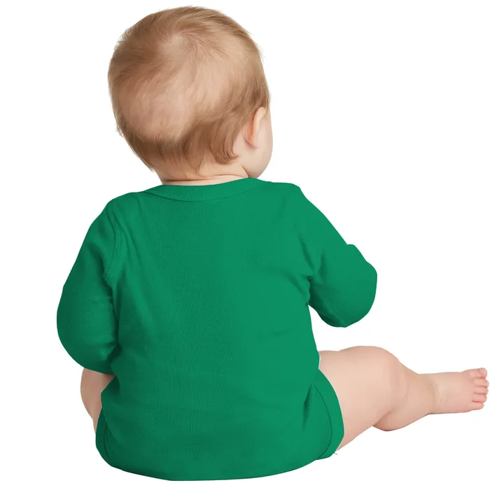 Vintage Lucky Charm Irish Clover Baby Long Sleeve Bodysuit