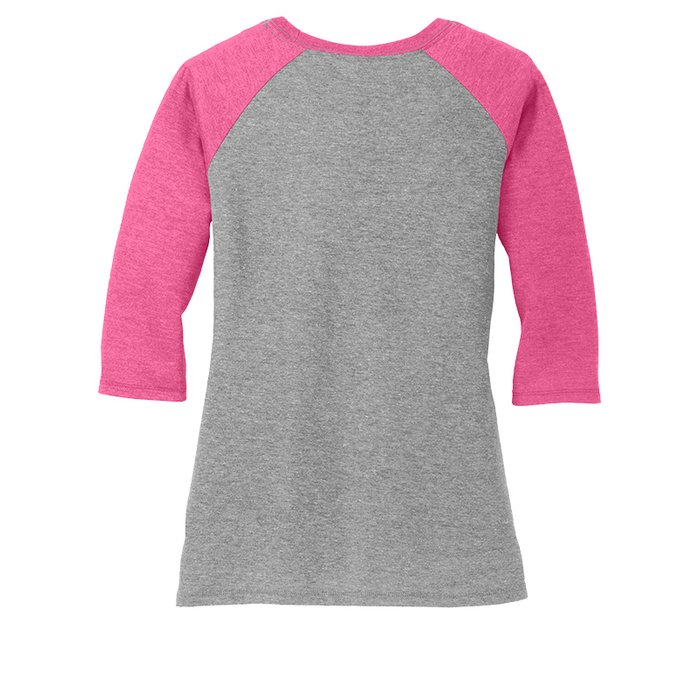 Love My Mom Women's Tri-Blend 3/4-Sleeve Raglan Shirt