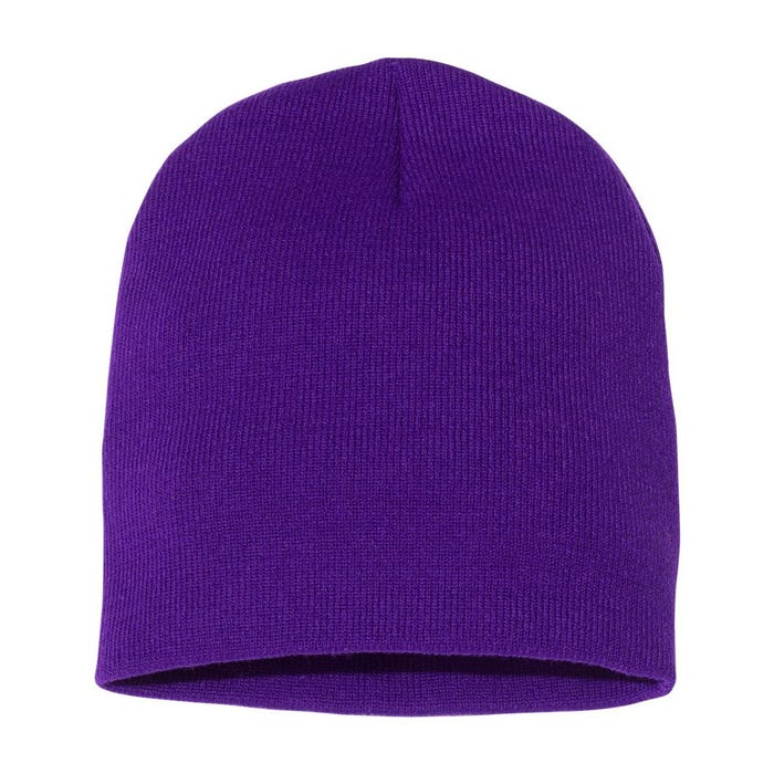 Purple Up For Military Child Month Usa Flag Short Acrylic Beanie