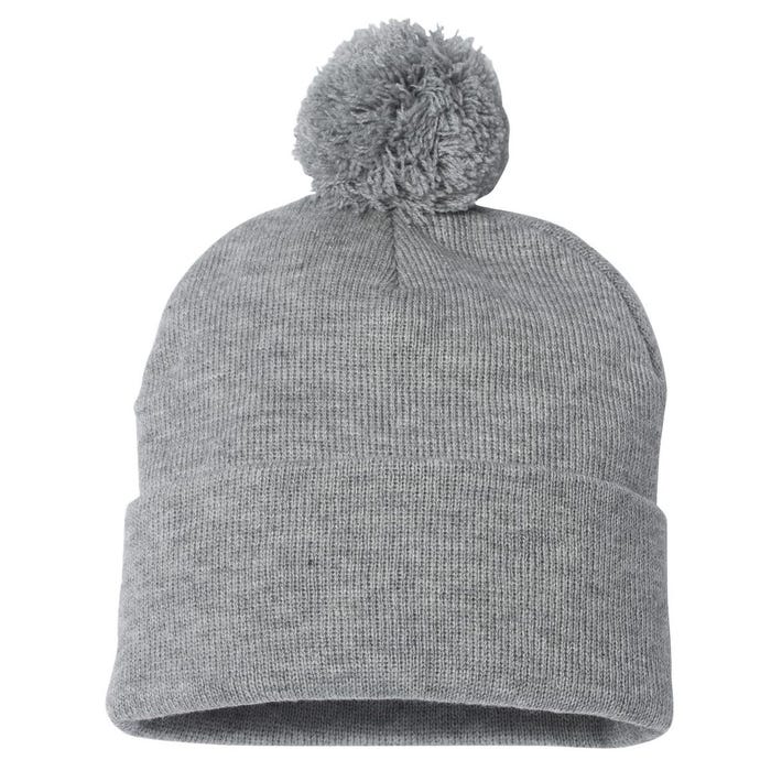 Male Cyclist Pom Pom 12in Knit Beanie