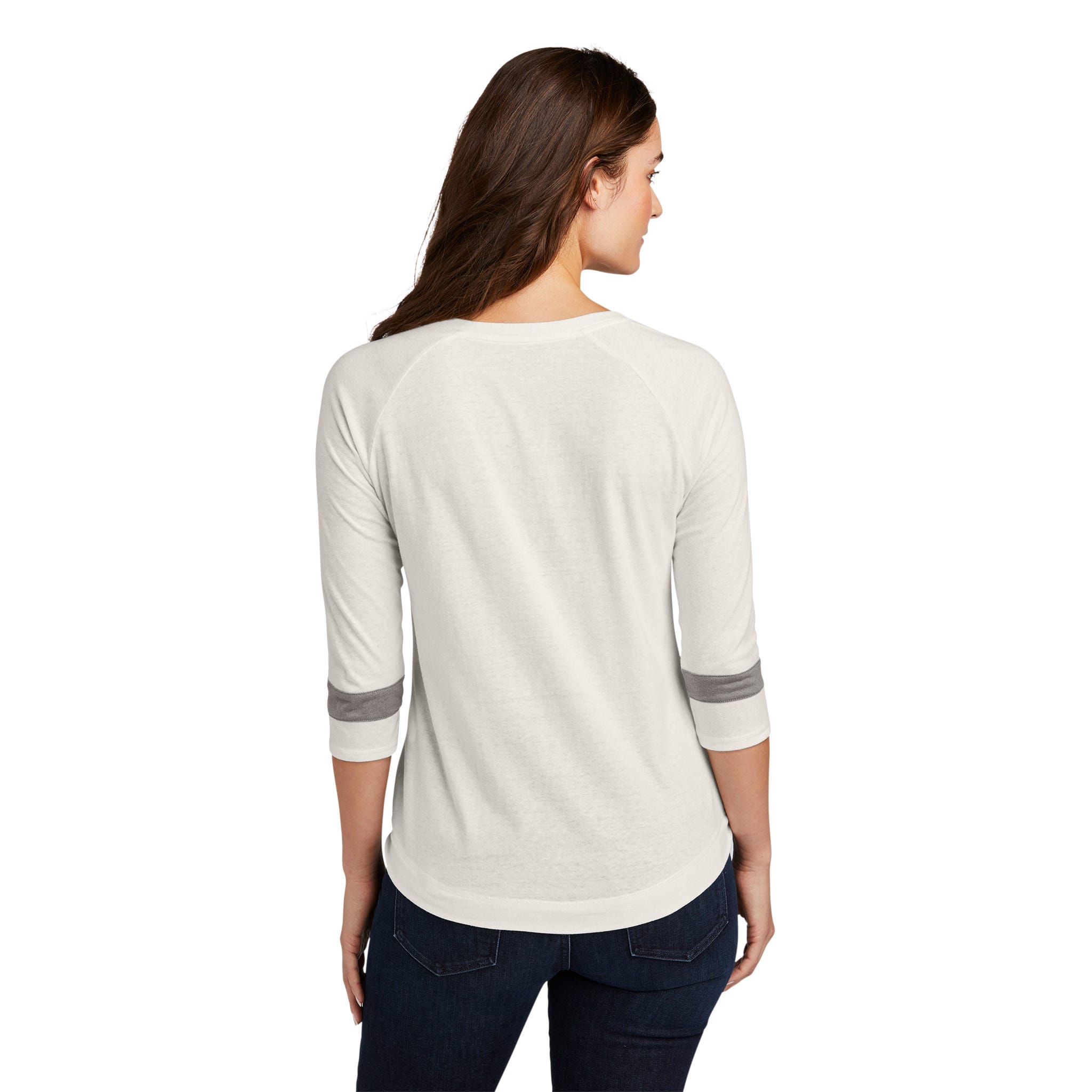 Biden The Quicker Fucker Upper Design New Era Ladies Tri-Blend 3/4 Sleeve Shirt