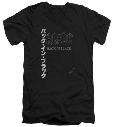 AC/DC Back In The Day Kanji V-Neck T-Shirt