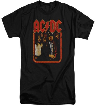 AC/DC Group Distressed Tall T-Shirt