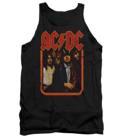 AC/DC Group Distressed Tank Top