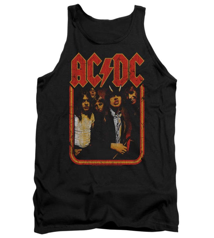 AC/DC Group Distressed Tank Top