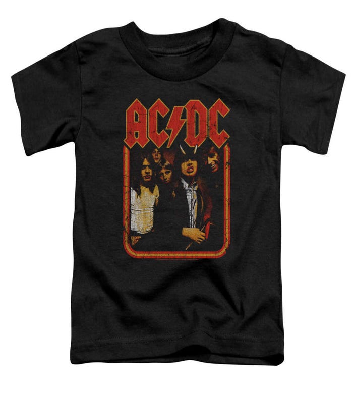 AC/DC Group Distressed Toddler T-Shirt