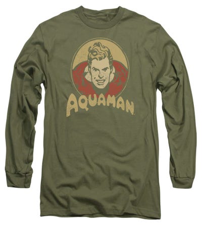 Aquaman Aqua Circle Long Sleeve Shirt