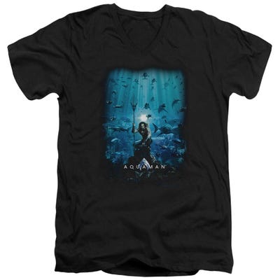 Aquaman Movie Main Poster V-Neck T-Shirt