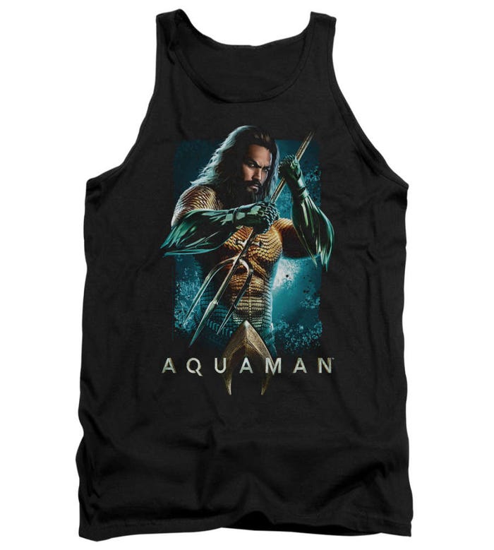 Aquaman Movie Trident Logo Tank Top