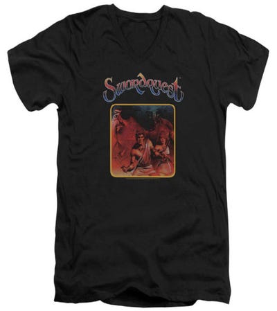 Atari Swordquest V-Neck T-Shirt