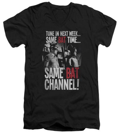 Batman Classic TV Bat Channel V-Neck T-Shirt