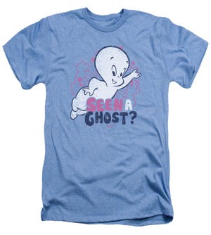 Casper the Friendly Ghost Seen a Ghost Retro Heather T-Shirt