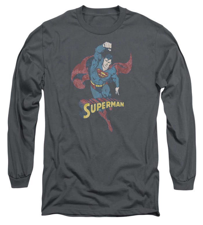 Desaturated Superman  Long Sleeve Shirt