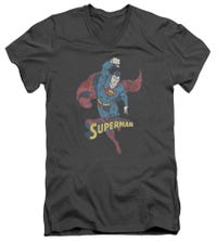 Desaturated Superman  V-Neck T-Shirt