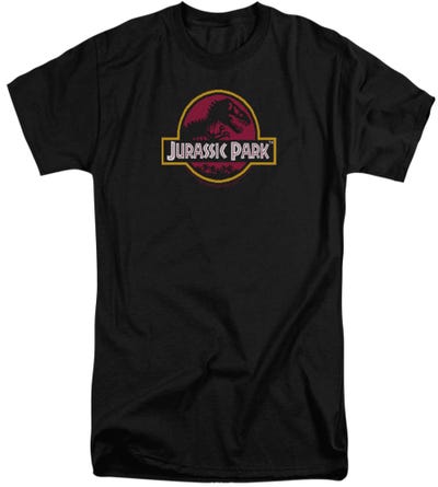 Jurassic Park 8-Bit Logo Tall T-Shirt