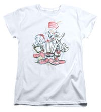 Looney Tunes Holiday Sketch Womens T-Shirt