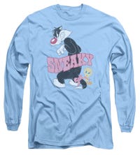 Looney Tunes Sneaky Sylvester Tweety Bird Long Sleeve Shirt