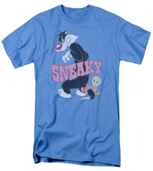 Looney Tunes Sneaky Sylvester Tweety Bird T-Shirt