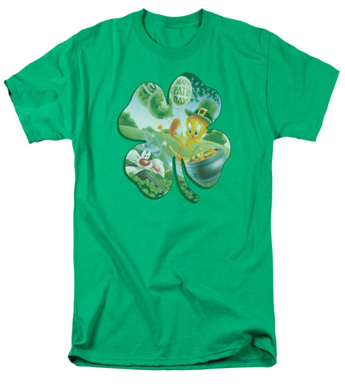 Looney Tunes Tweety Bird Irish Shamrock T-Shirt