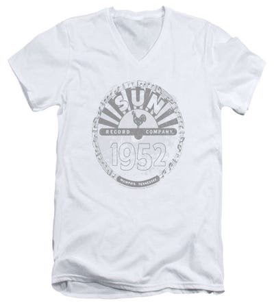 Sun Records Crusty Logo V-Neck T-Shirt