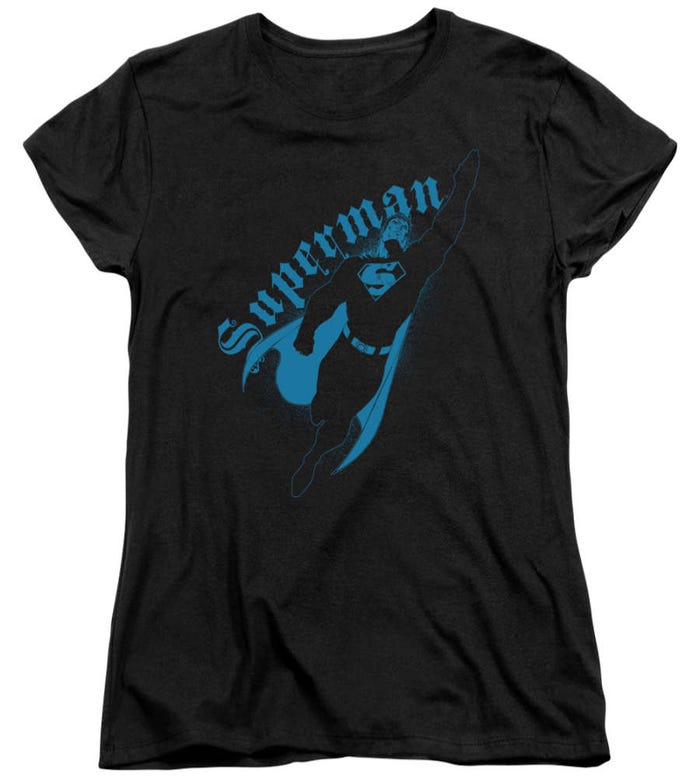 Superman Darkness Womens T-Shirt
