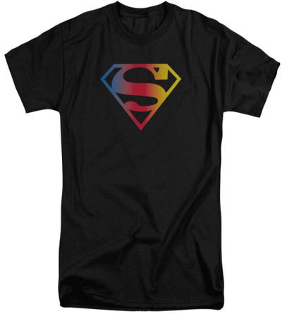 Superman Gradient Superman Logo Tall T-Shirt