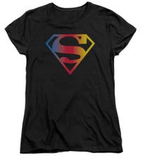 Superman Gradient Superman Logo Womens T-Shirt