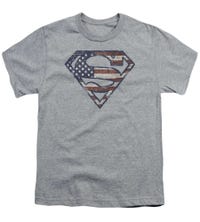 Superman Patriotic Flag Kids T-Shirt