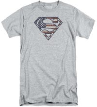 Superman Patriotic Flag Tall T-Shirt