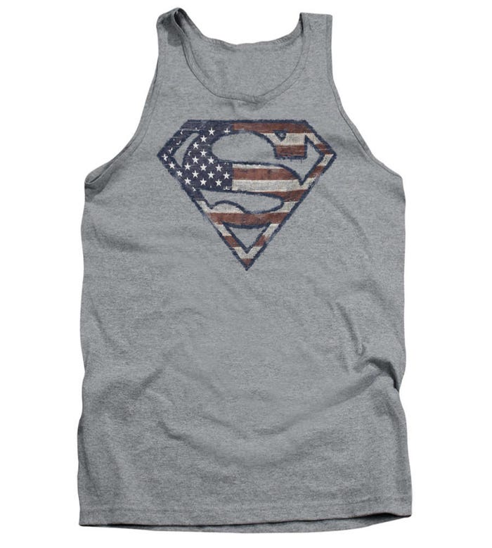 Superman Patriotic Flag Tank Top