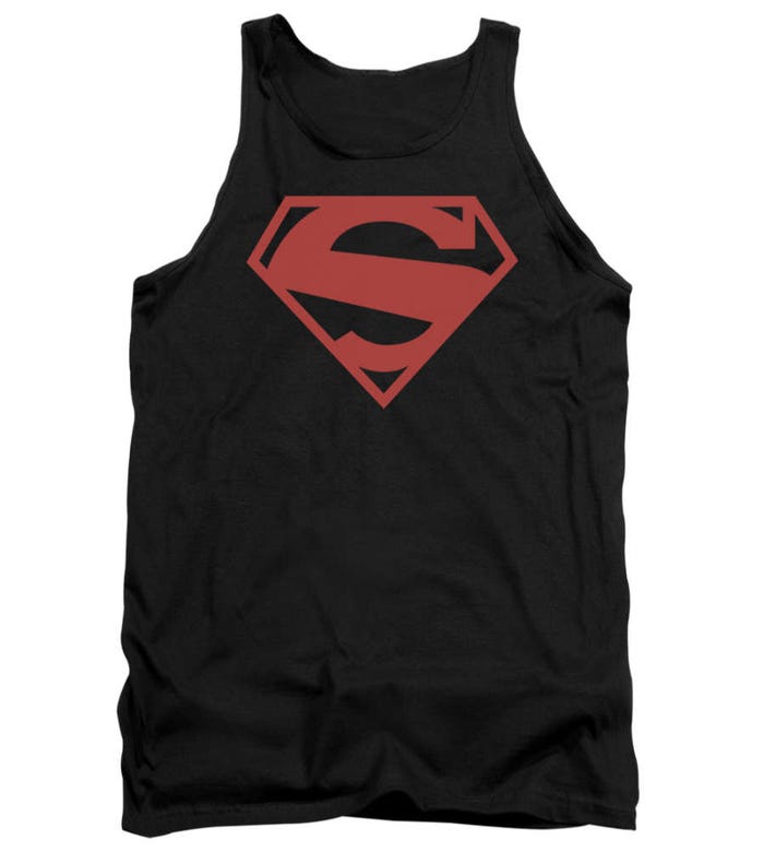 Superman Red Block Tank Top