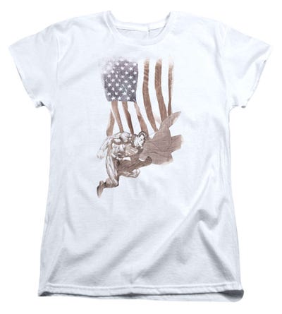 Superman Super American Womens T-Shirt