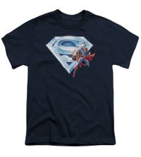 Superman Superman And Crystal Logo Kids T-Shirt