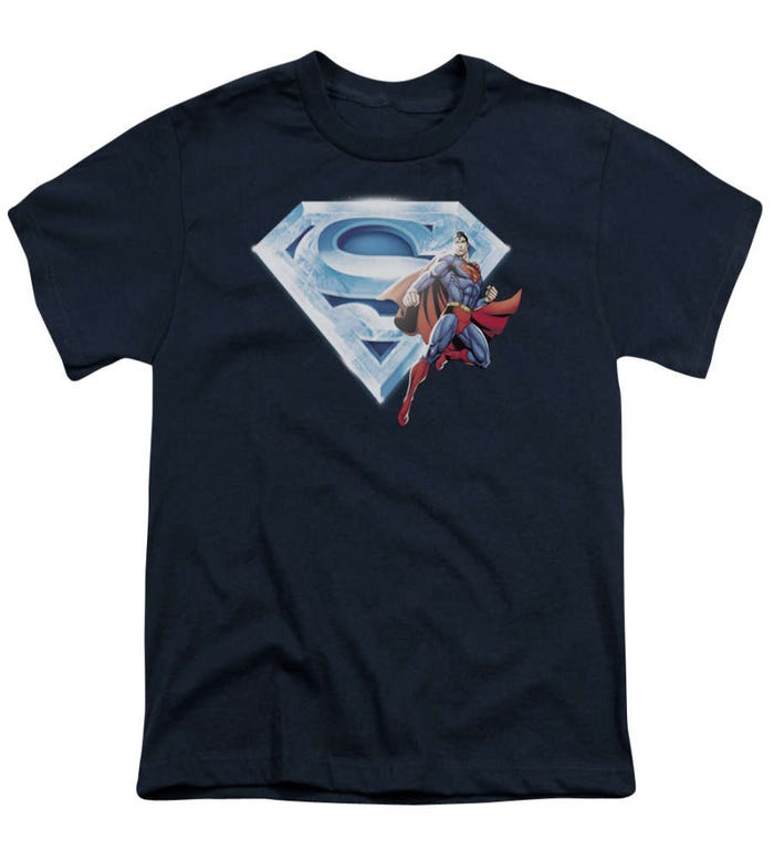 Superman Superman And Crystal Logo Kids T-Shirt