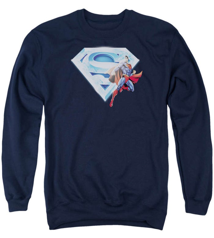 Superman Superman And Crystal Logo Sweatshirt