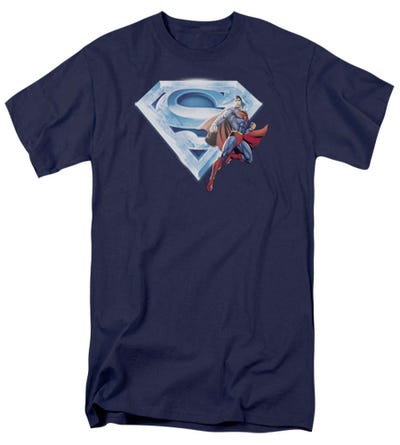 Superman Superman And Crystal Logo T-Shirt