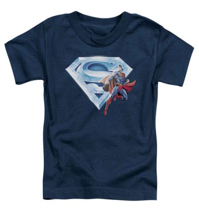 Superman Superman And Crystal Logo Toddler T-Shirt