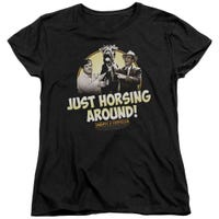 Abbott and Costello Just Horsing Around! Womens T-Shirt