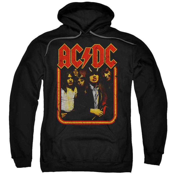 AC/DC Group Distressed Hoodie