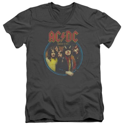 HIGHWAY TO HELL OFFICIAL AC/DC V-Neck T-Shirt