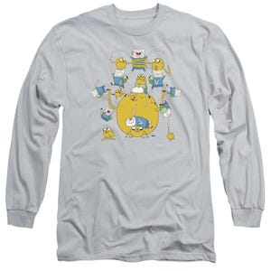 Adventure Time Finn And Jake Group Long Sleeve Shirt