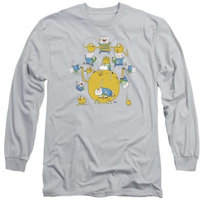 Adventure Time Finn And Jake Group Long Sleeve Shirt