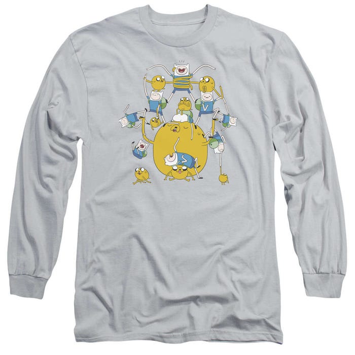 Adventure Time Finn And Jake Group Long Sleeve Shirt