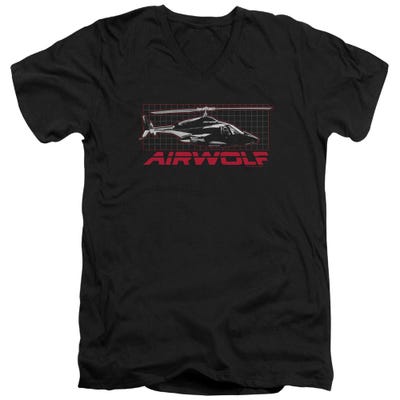 Airwolf Grid V-Neck T-Shirt