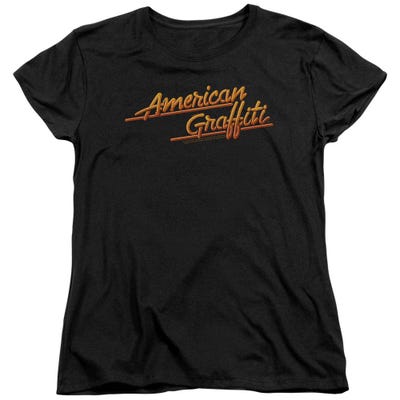 American Grafitti Classic Neon Logo Womens T-Shirt